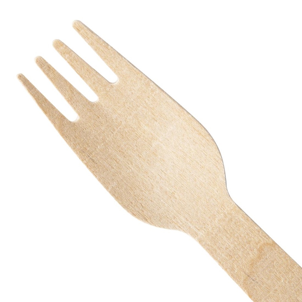 Fourchettes en bois emballées individuellement Fiesta Compostable (lot de 500)