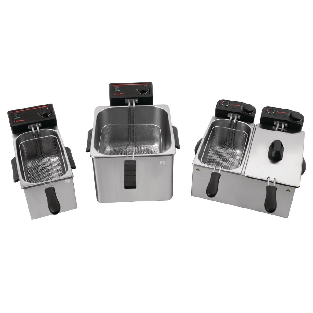 Friteuse de comptoir double Caterlite peu intensive 2x 3,5L