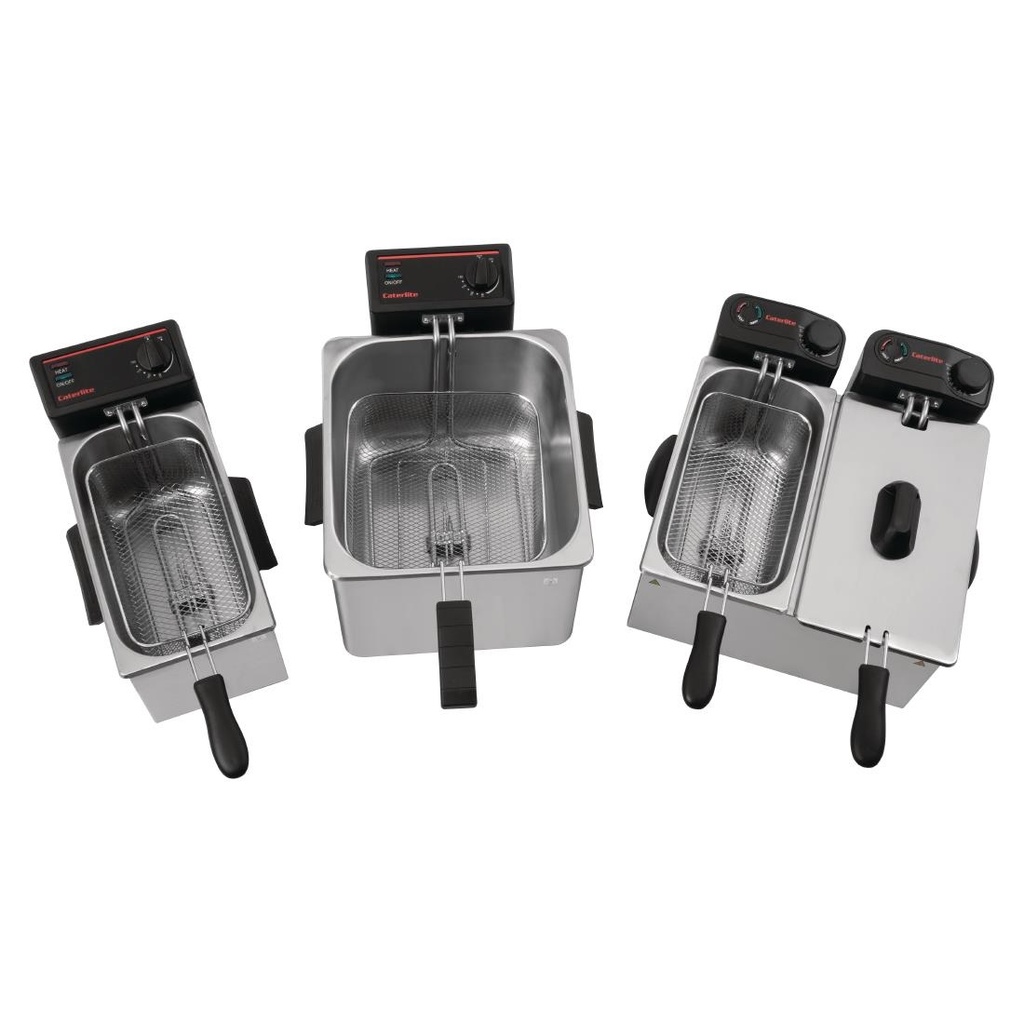 Friteuse de comptoir double Caterlite peu intensive 2x 3,5L