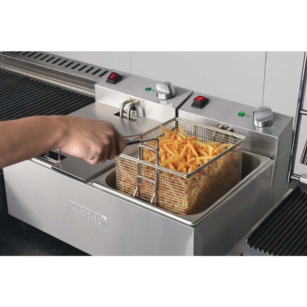 Friteuse double Buffalo - 2x5L 2x2,8kW