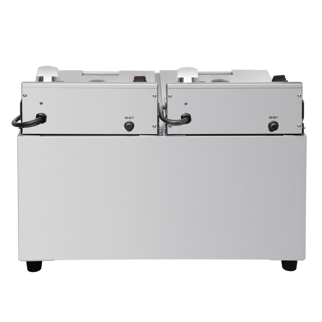 Friteuse double Buffalo - 2 x 8L 2,9kW avec minuterie