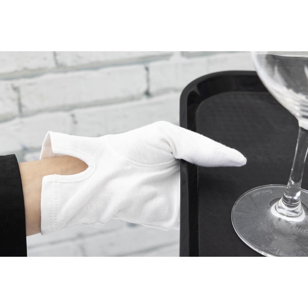 Gants de service pour homme blancs L/XL