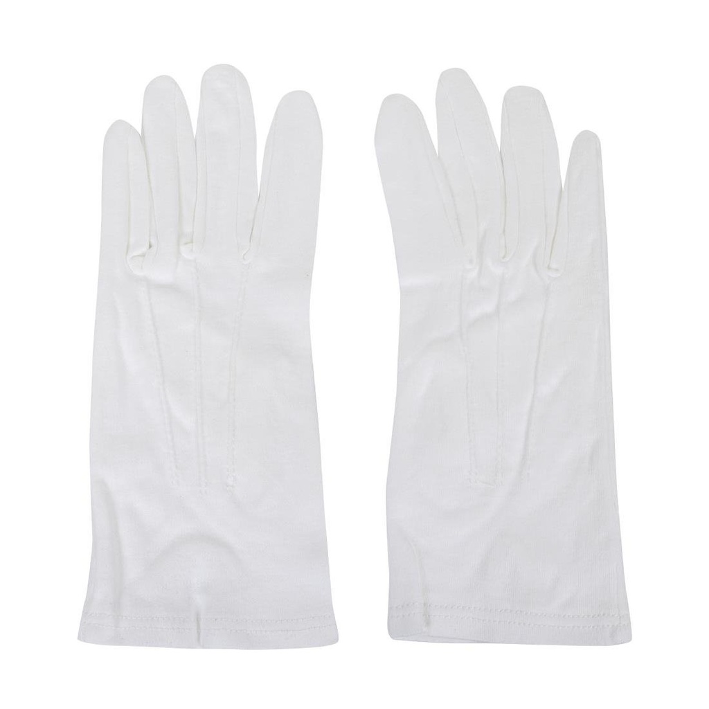 Gants de service pour homme blancs S/M