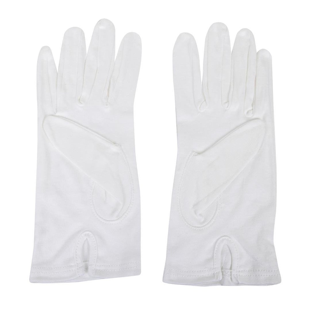 Gants de service pour homme blancs S/M