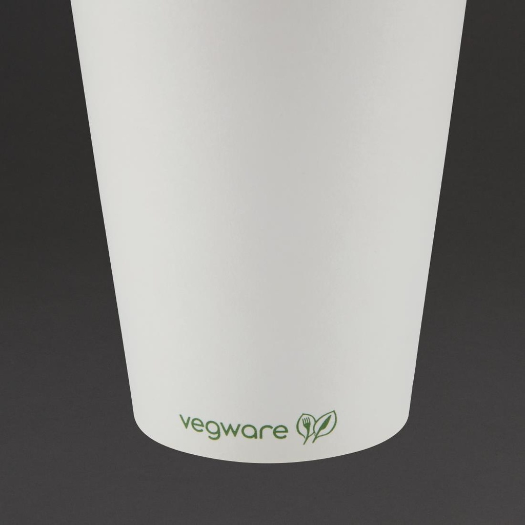 Gobelets boissons chaudes compostables Vegware blancs 34 cl (x1000)