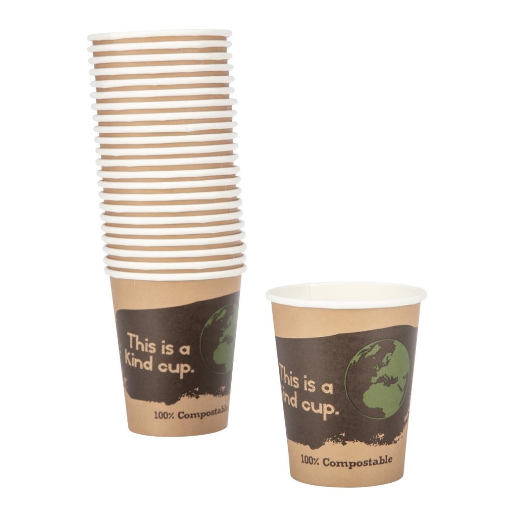 Gobelets boissons chaudes PLA compostables Fiesta Compostable 22,5 cl (x1000)