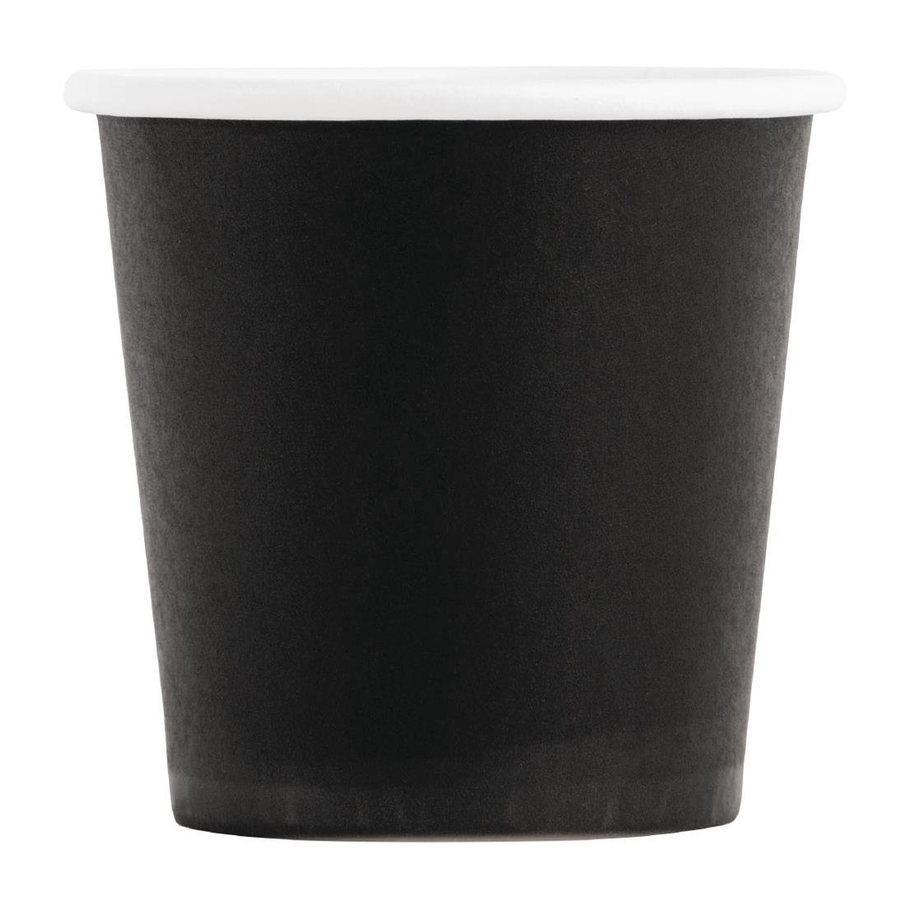 Gobelets jetables à café espresso Fiesta Recyclable noirs 120ml x1000