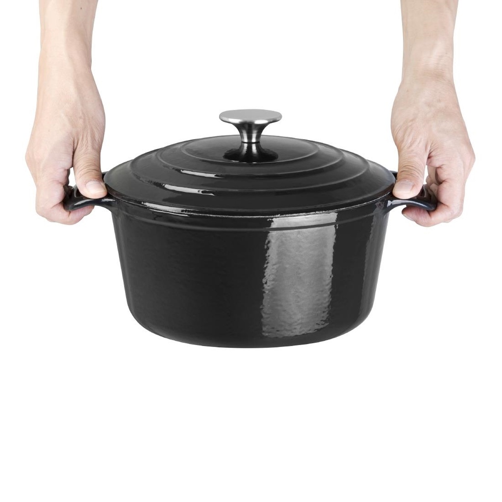 Grande cocotte ronde noire Vogue