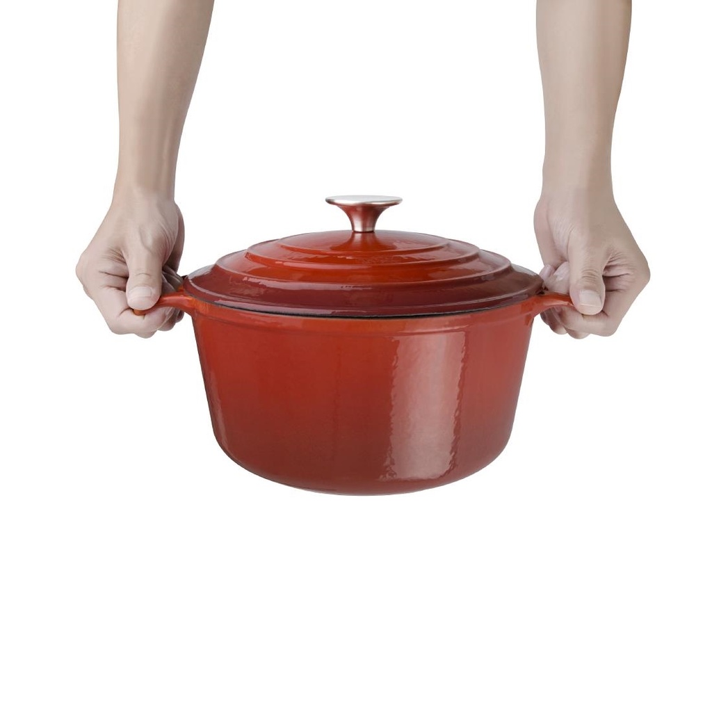 Grande cocotte ronde rouge Vogue