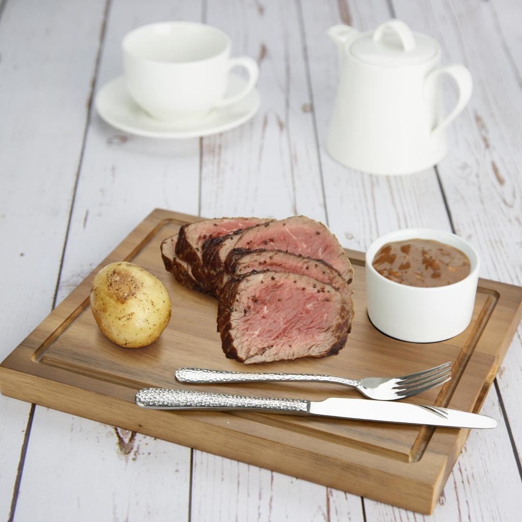 Grande planche à steak en bois d'acacia Olympia