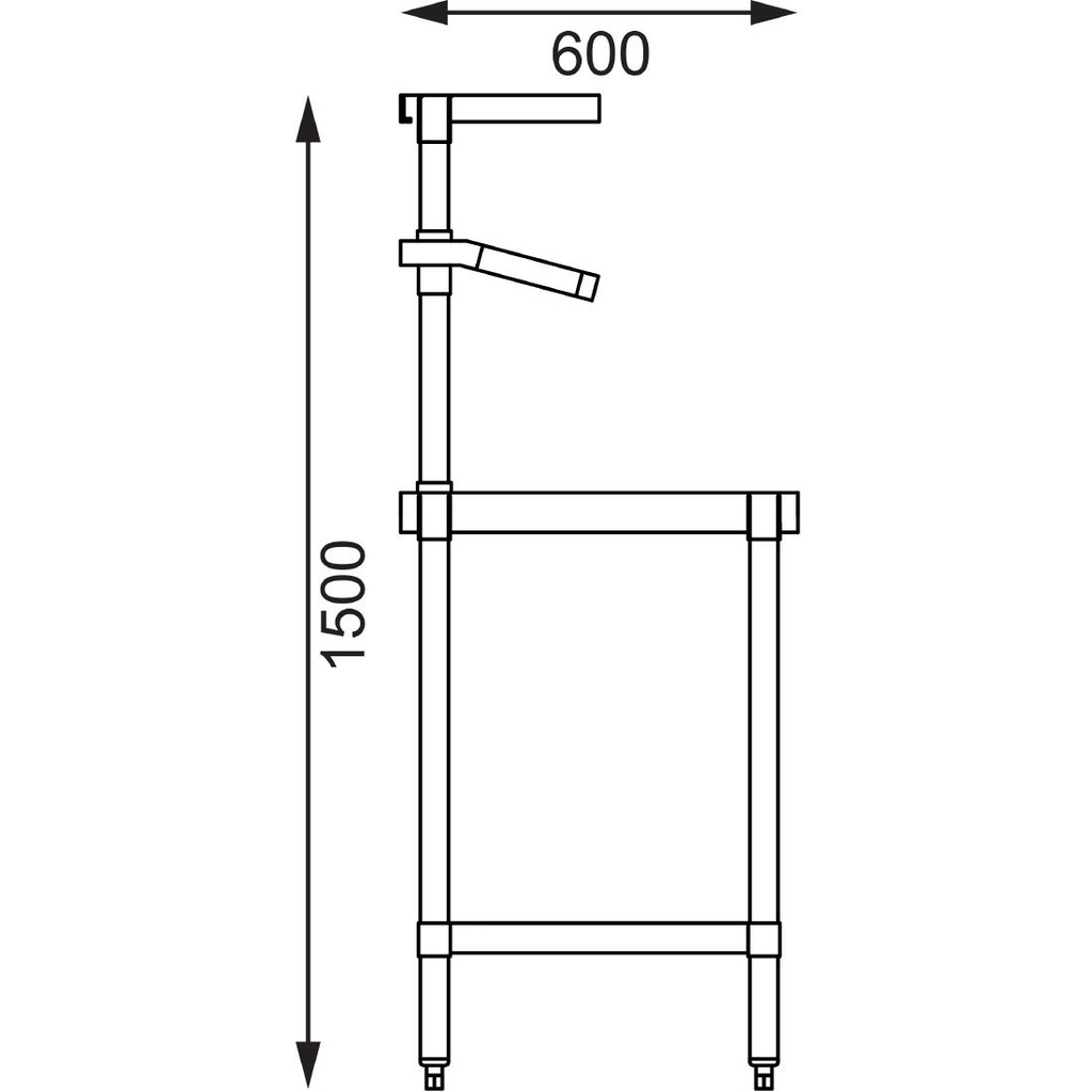 Grande table de préparation inox avec support bacs GN Vogue