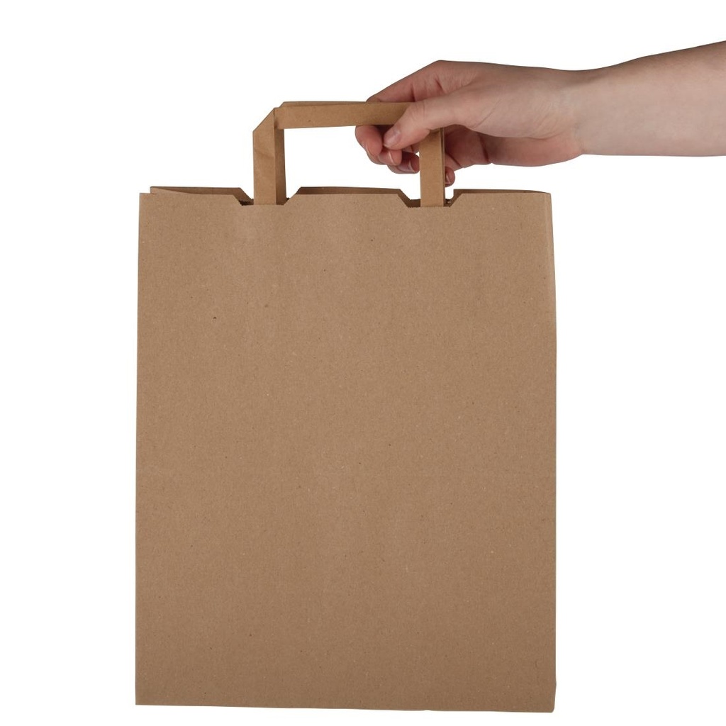 Grands sacs compostables en papier recyclé Vegware largeur 25 cm (x250)