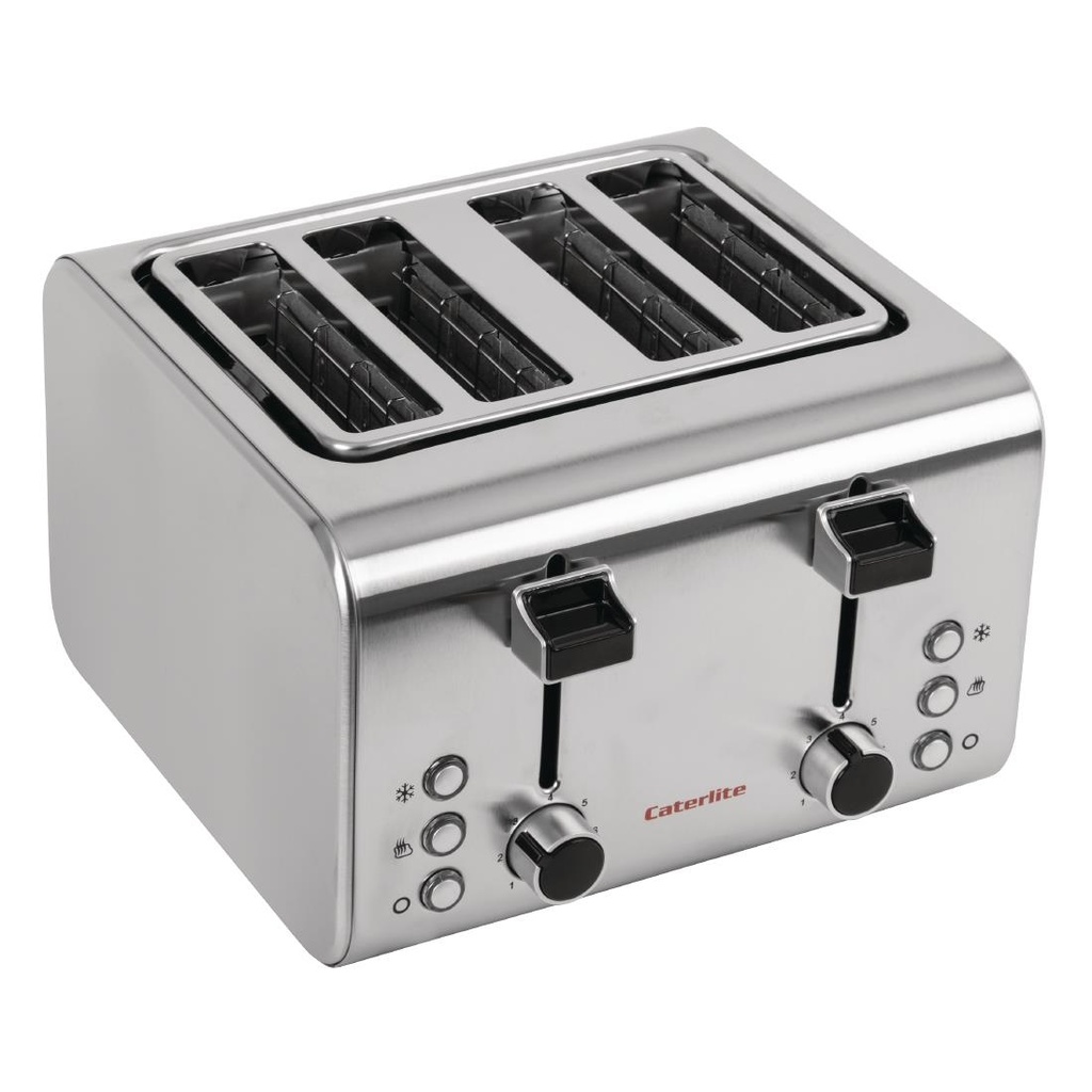 Grille-pain inox Caterlite 4 tranches