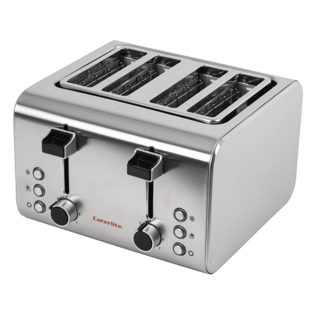 Grille-pain inox Caterlite 4 tranches