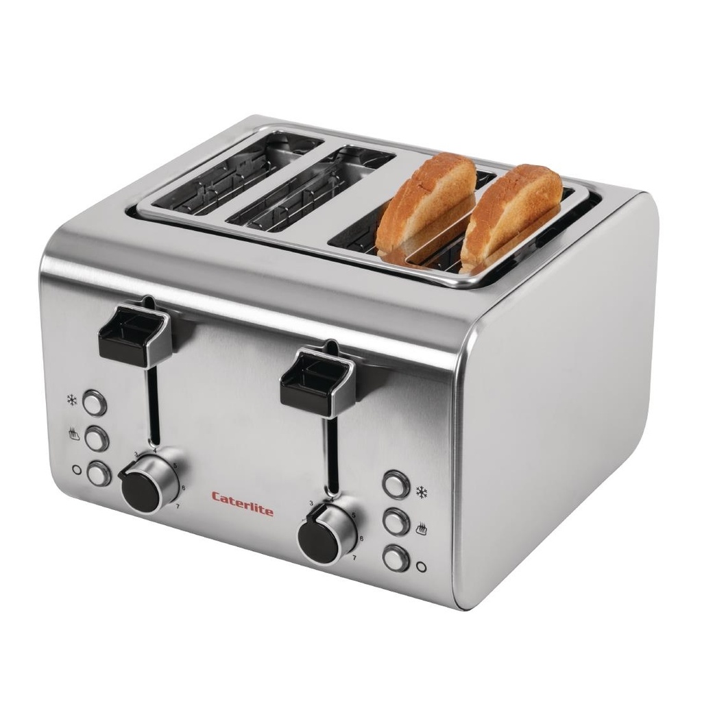 Grille-pain inox Caterlite 4 tranches