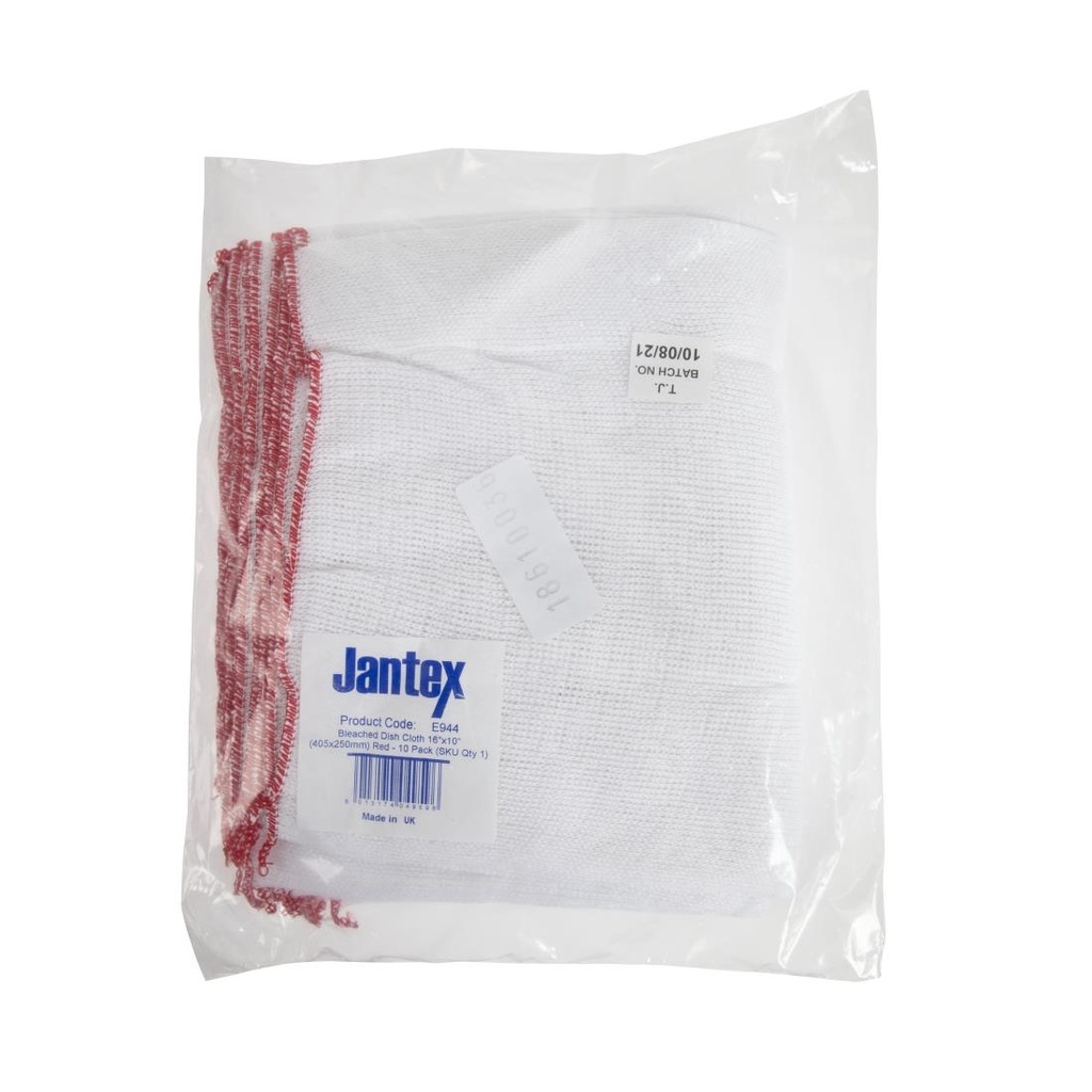 Lavettes blanchies Jantex (Lot de 10)