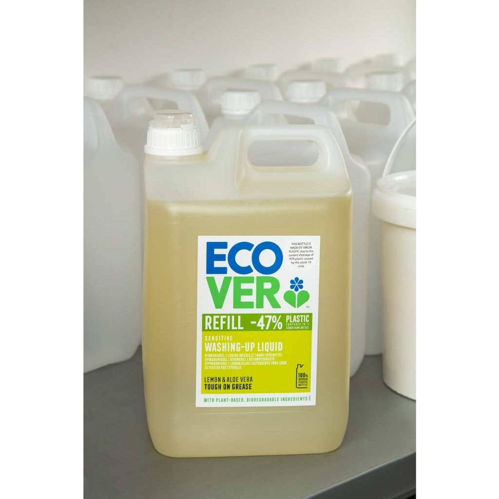 Liquide vaisselle concentré citron et aloe vera Ecover 5L