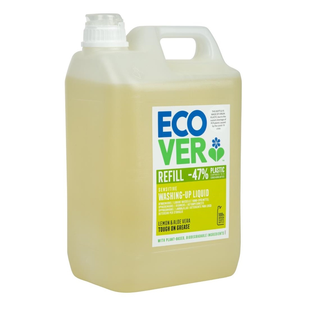 Liquide vaisselle concentré citron et aloe vera Ecover 5L