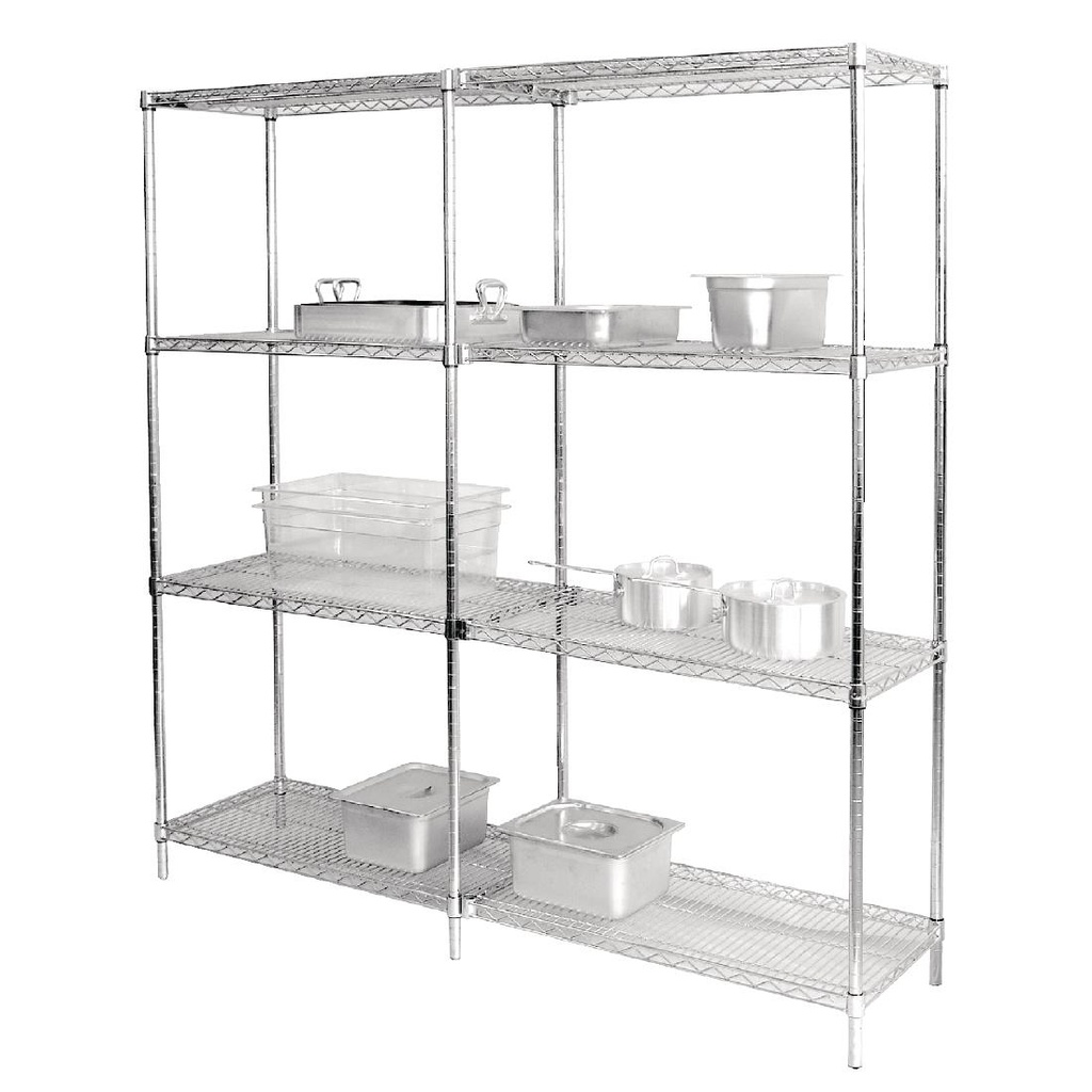 Lot de 2 étagères métalliques Vogue 1220x 457mm