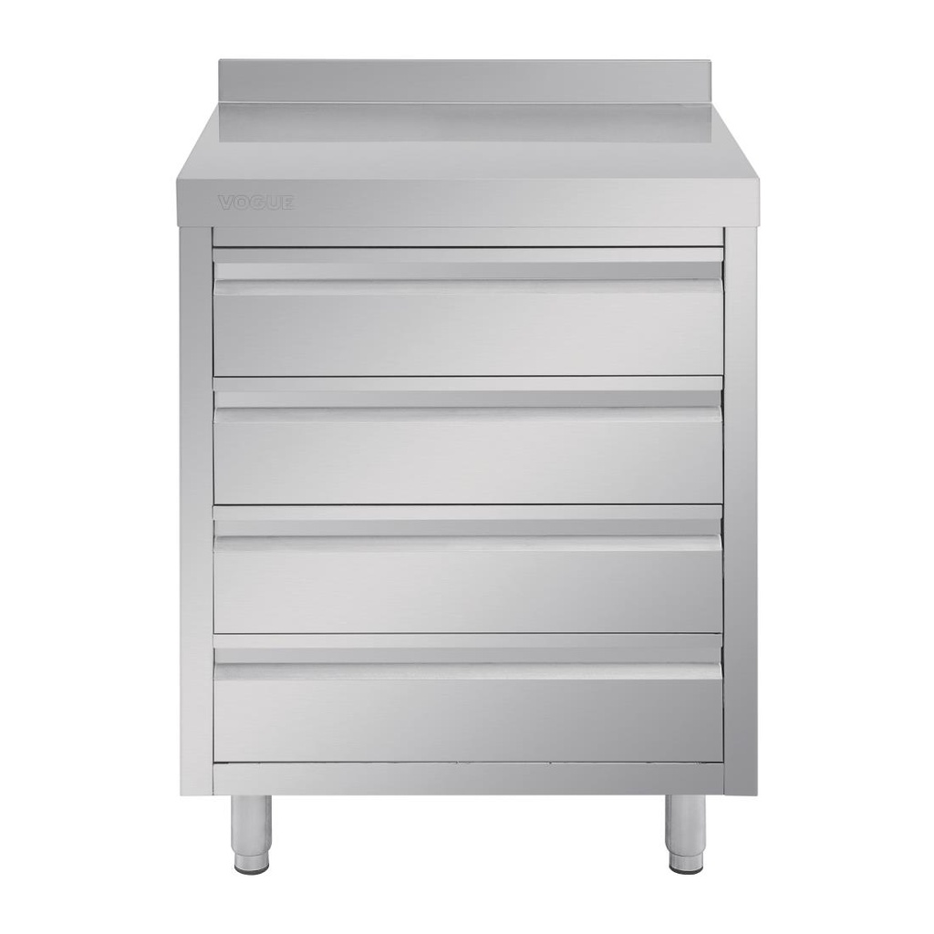 Meuble 4 tiroirs inox Vogue