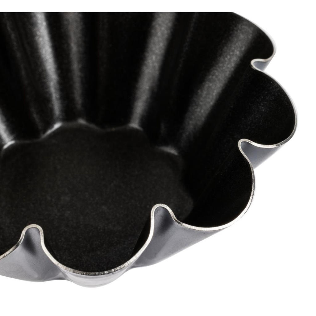 Moules à mini brioche antiadhésifs 75mm Matfer Bourgeat (lot de 12)