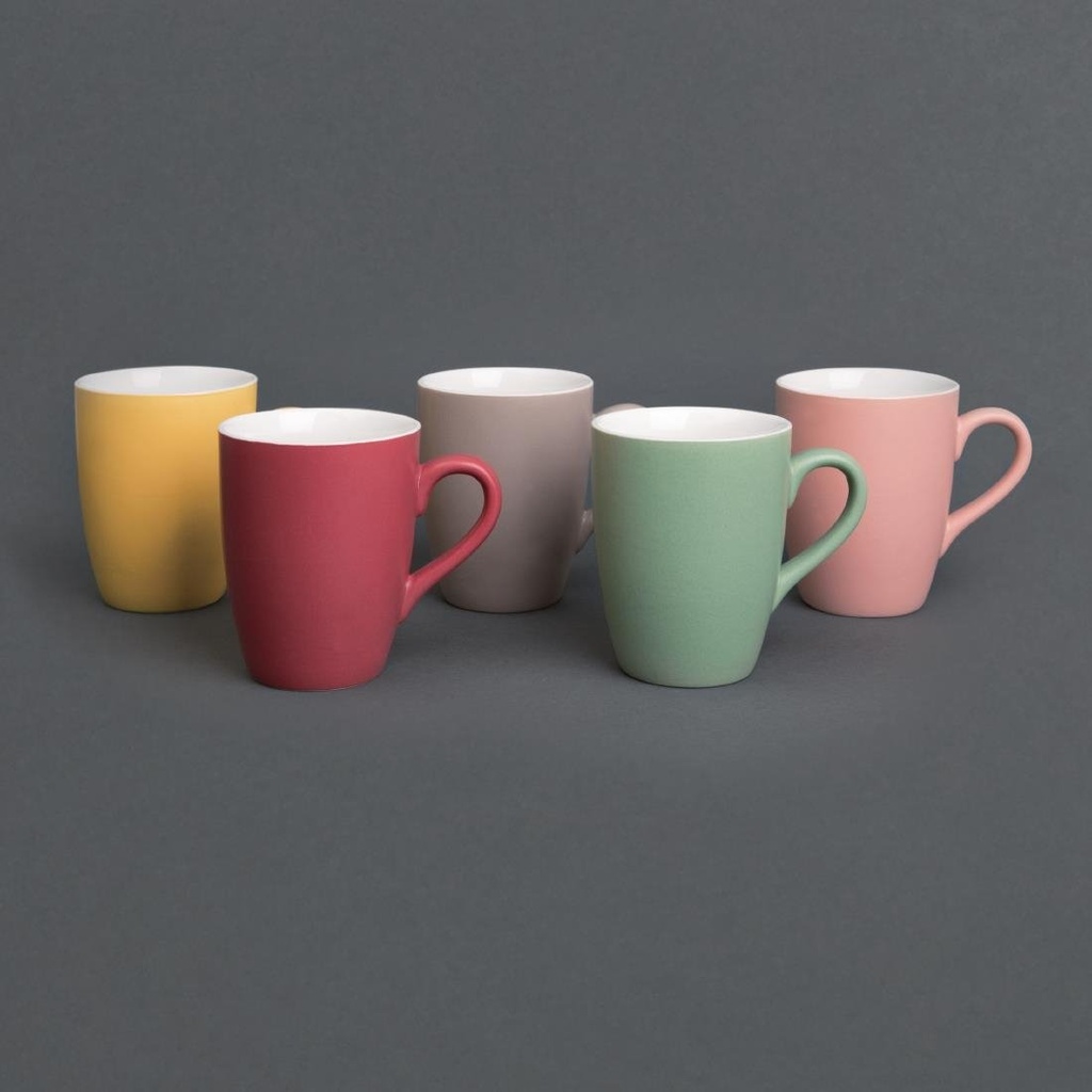 Mug pastel mat en porcelaine Olympia gris 320ml 