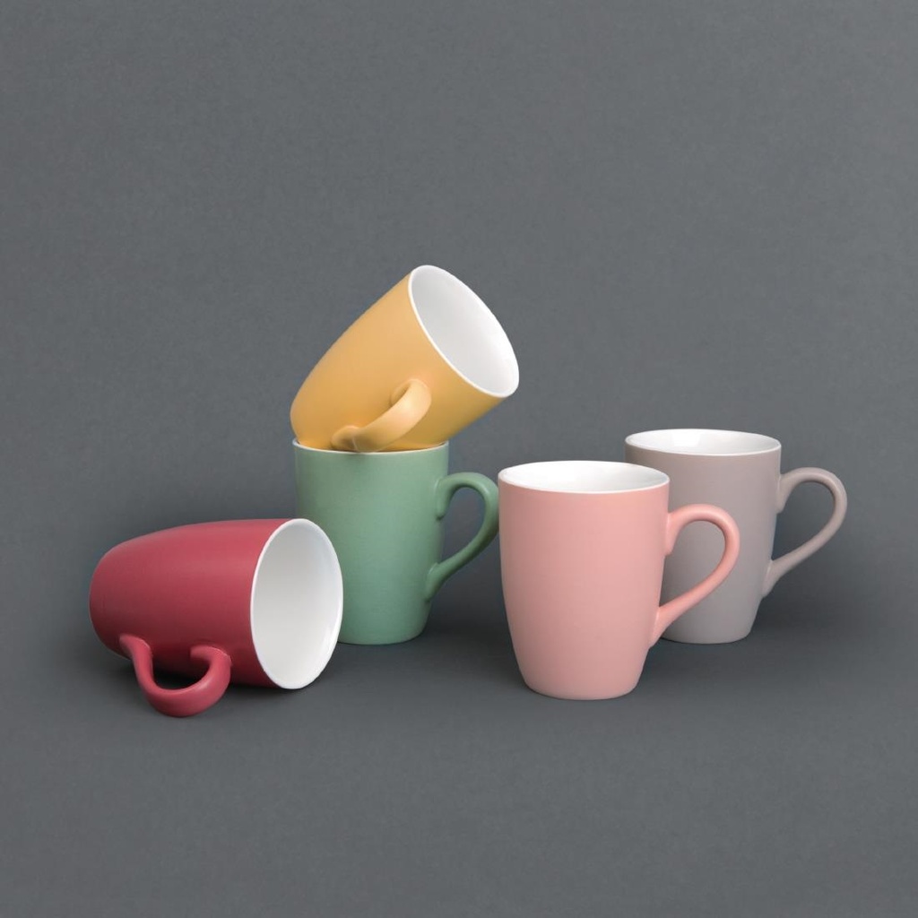 Mug pastel mat en porcelaine Olympia gris 320ml 