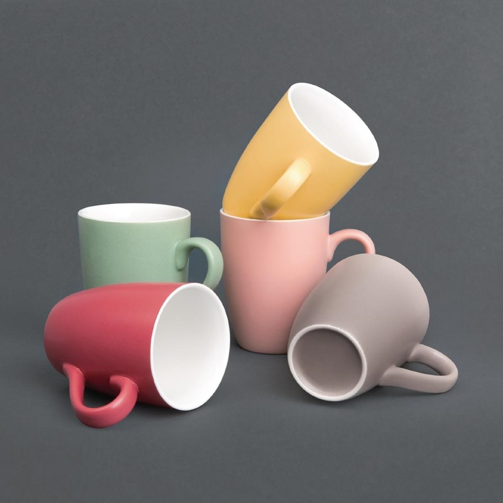 Mug pastel mat en porcelaine Olympia gris 320ml 