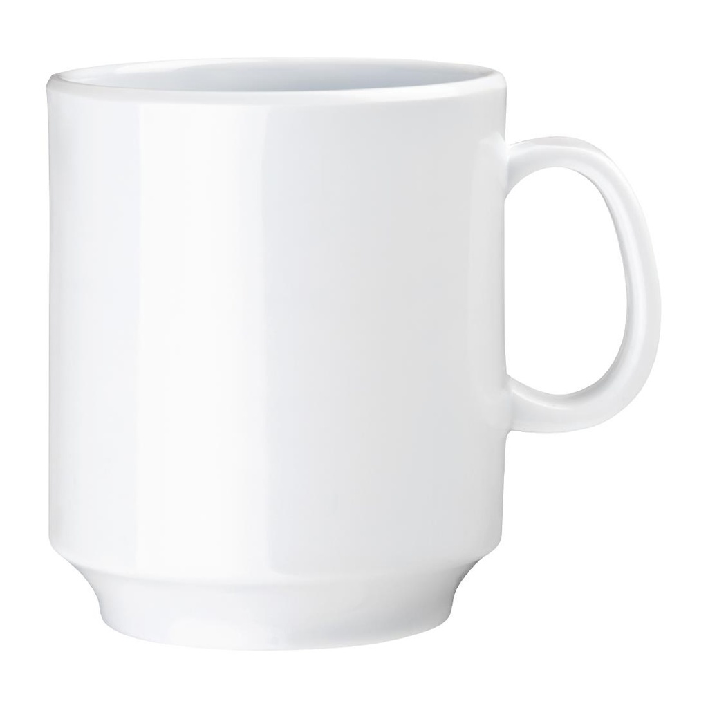 Mugs blancs en mélamine Olympia Kristallon 340 ml (lot de 6)