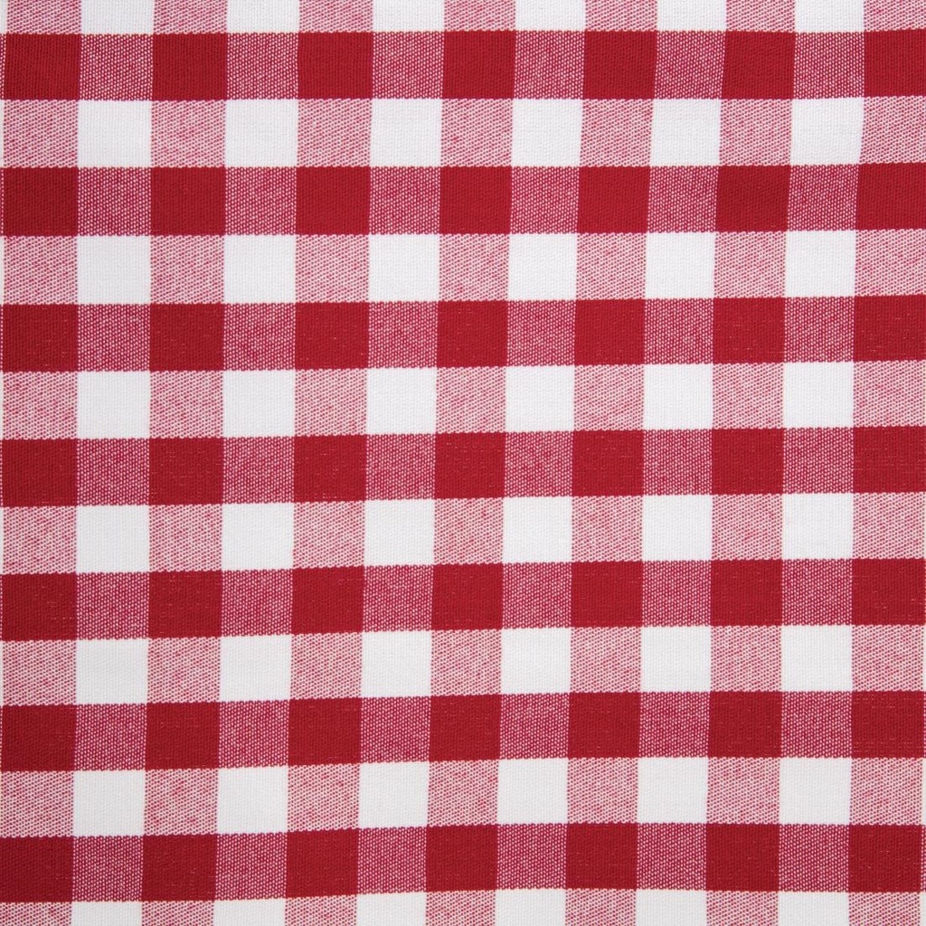 Nappe carrée à carreaux rouges en polyester Mitre Comfort Gingham 1320 x 1320mm