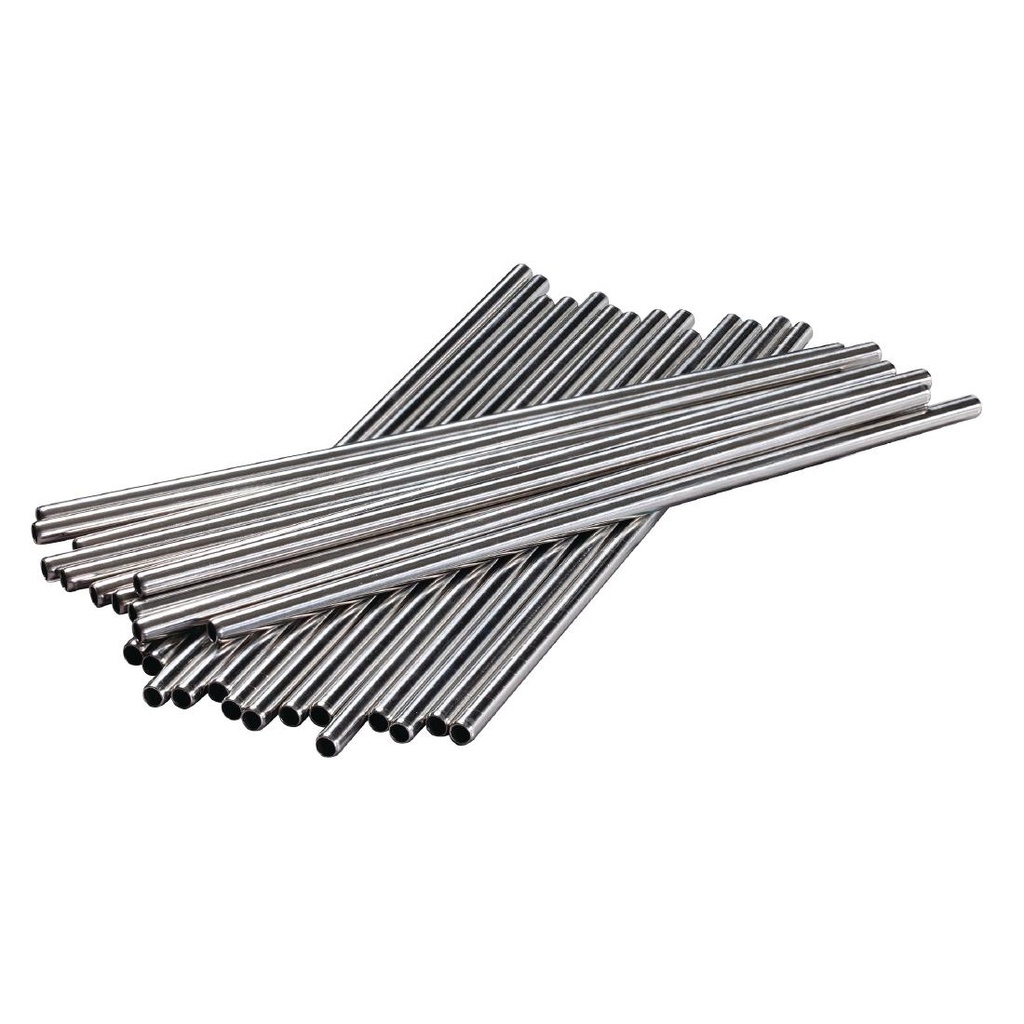 Pailles en inox Beaumont 215mm (lot de 25)