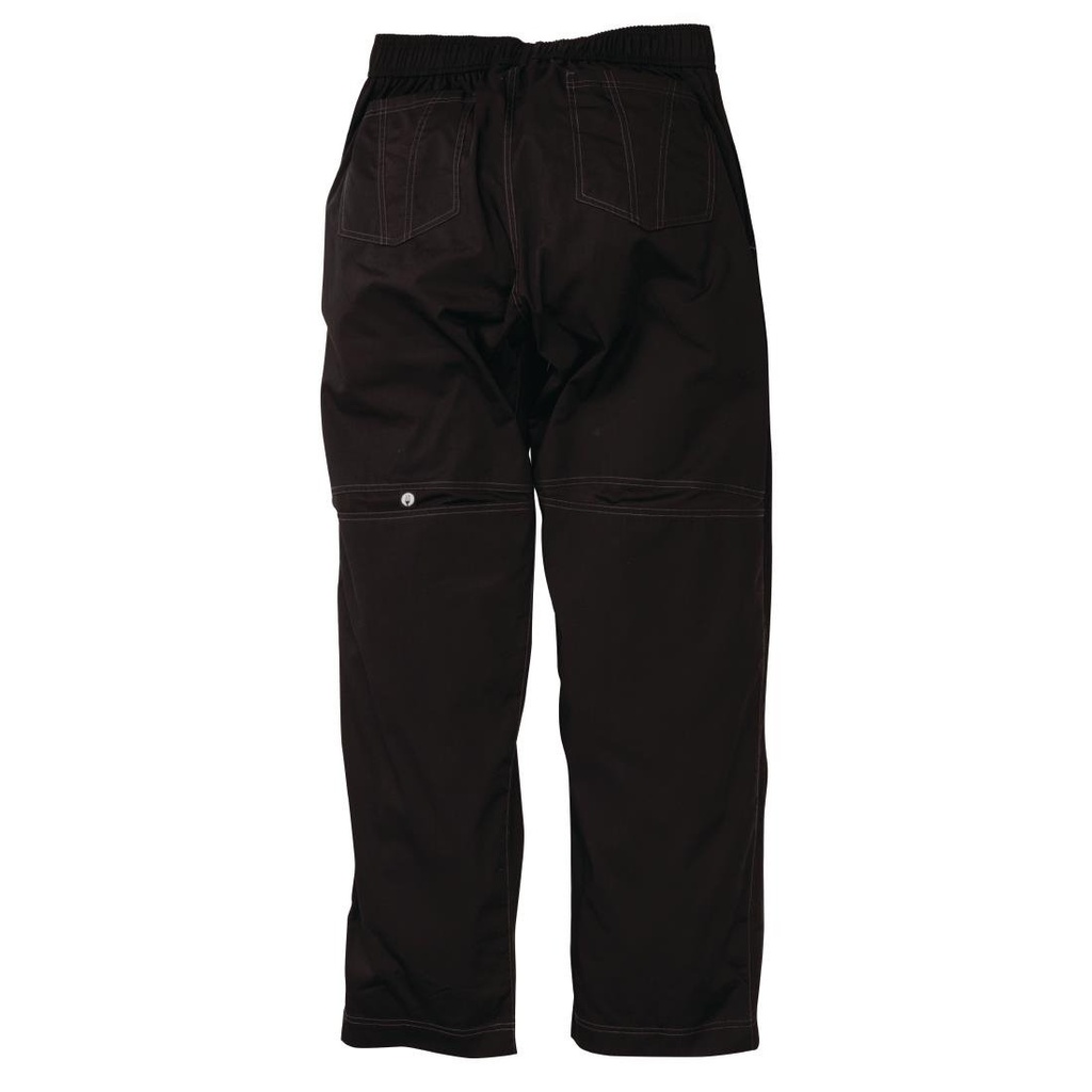 Pantalon de cuisine mixte Baggy Chef Works noir L