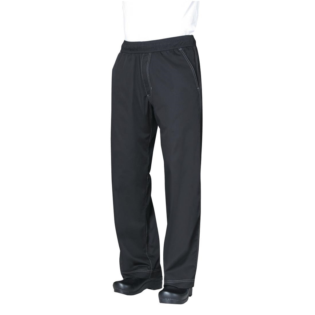 Pantalon de cuisine mixte Baggy Chef Works noir L