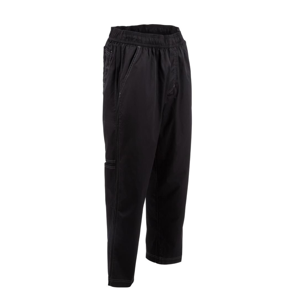 Pantalon de cuisine mixte Baggy Chef Works noir L