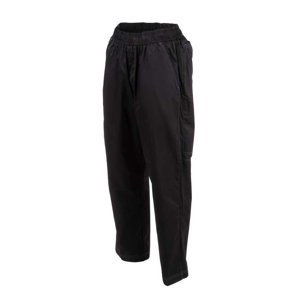 Pantalon de cuisine mixte Baggy Chef Works noir L