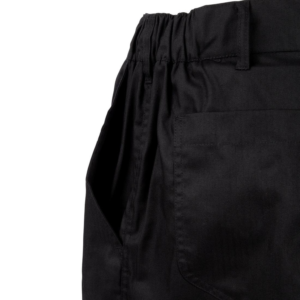 Pantalon de cuisine mixte Chef Works Professionnel chevrons noirs L