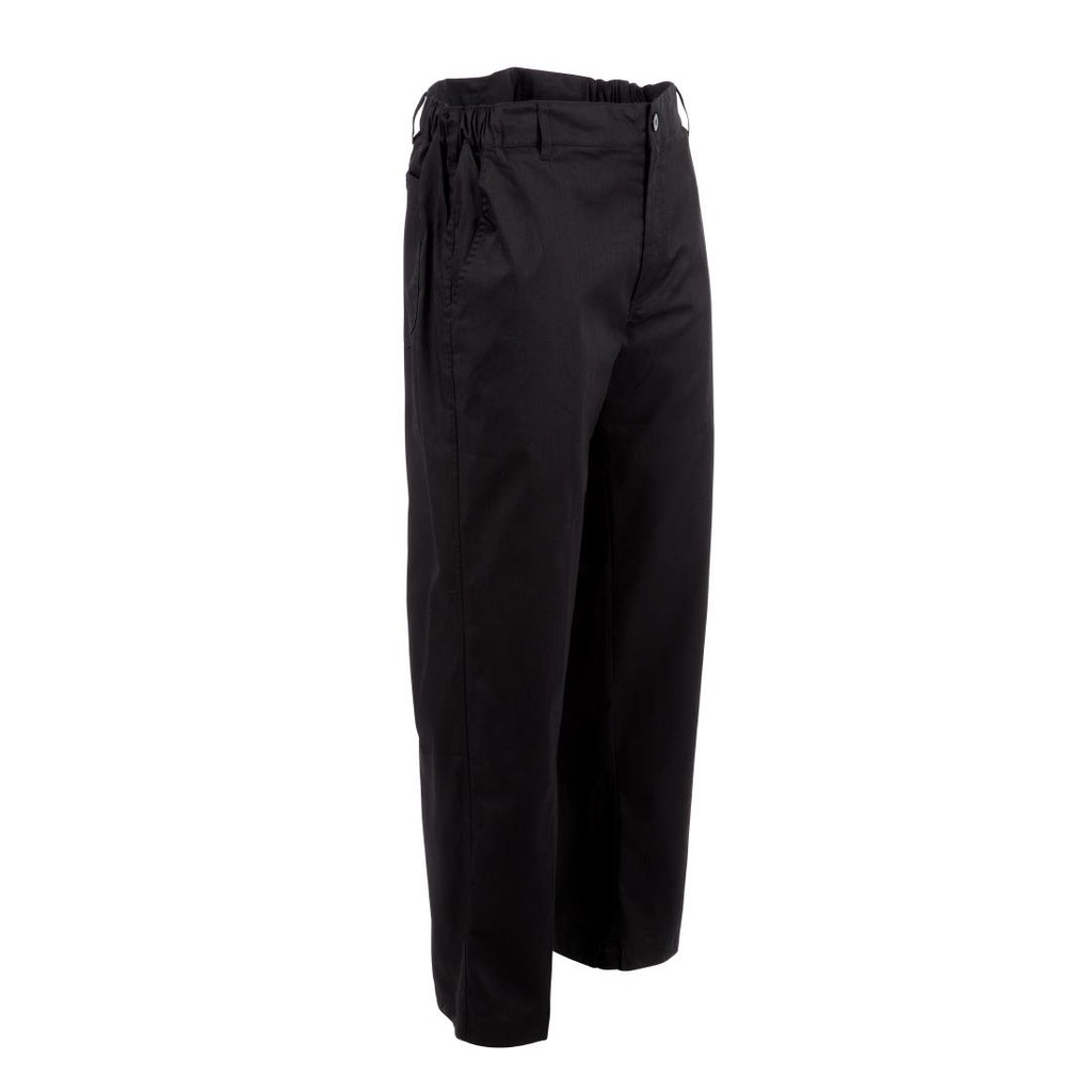 Pantalon de cuisine mixte Chef Works Professionnel chevrons noirs M