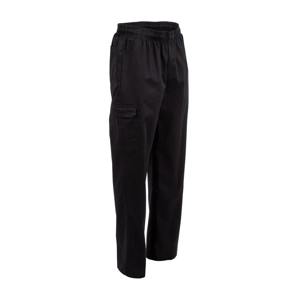 Pantalon de cuisine mixte Chef Works Slim Fit Cargo noir L