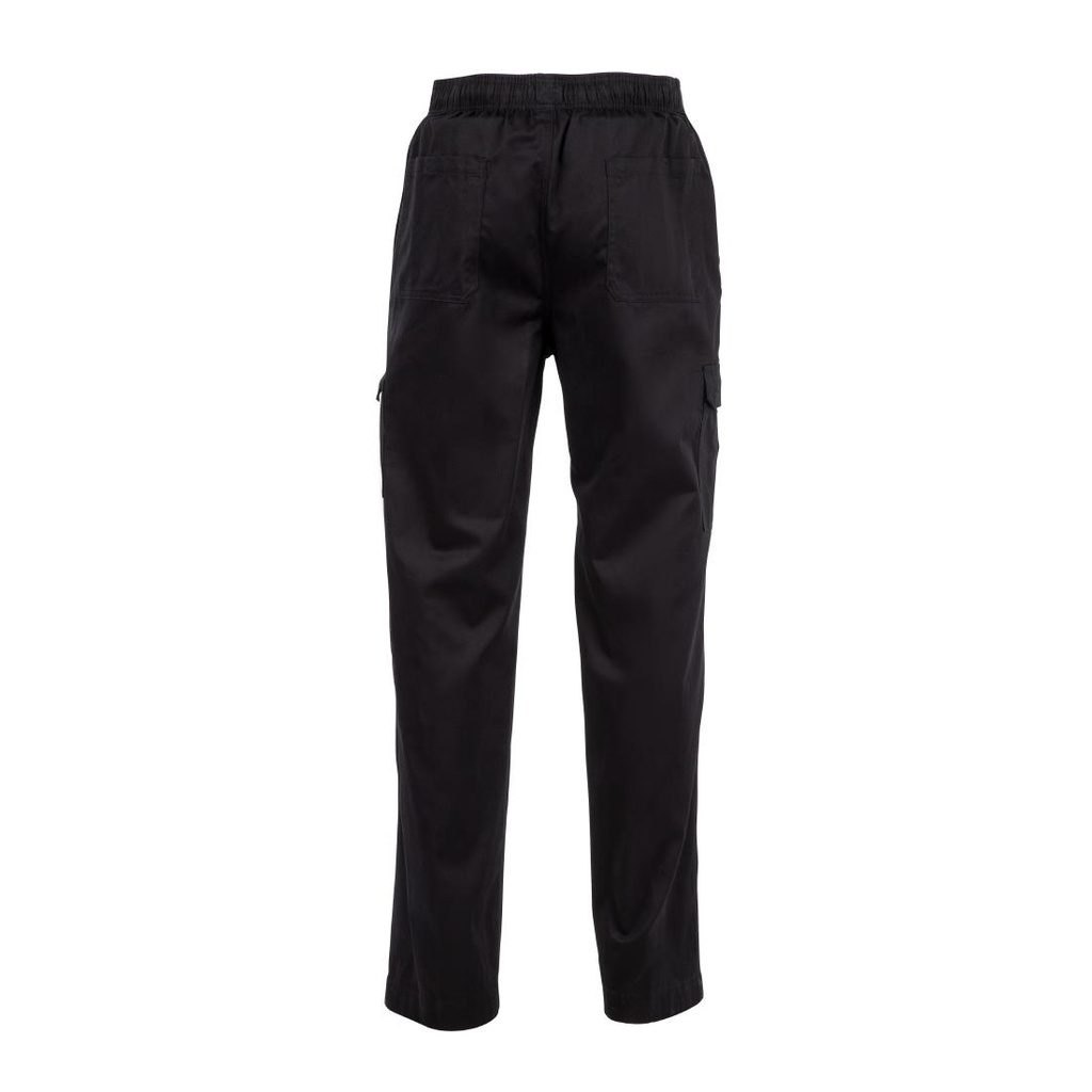 Pantalon de cuisine mixte Chef Works Slim Fit Cargo noir L