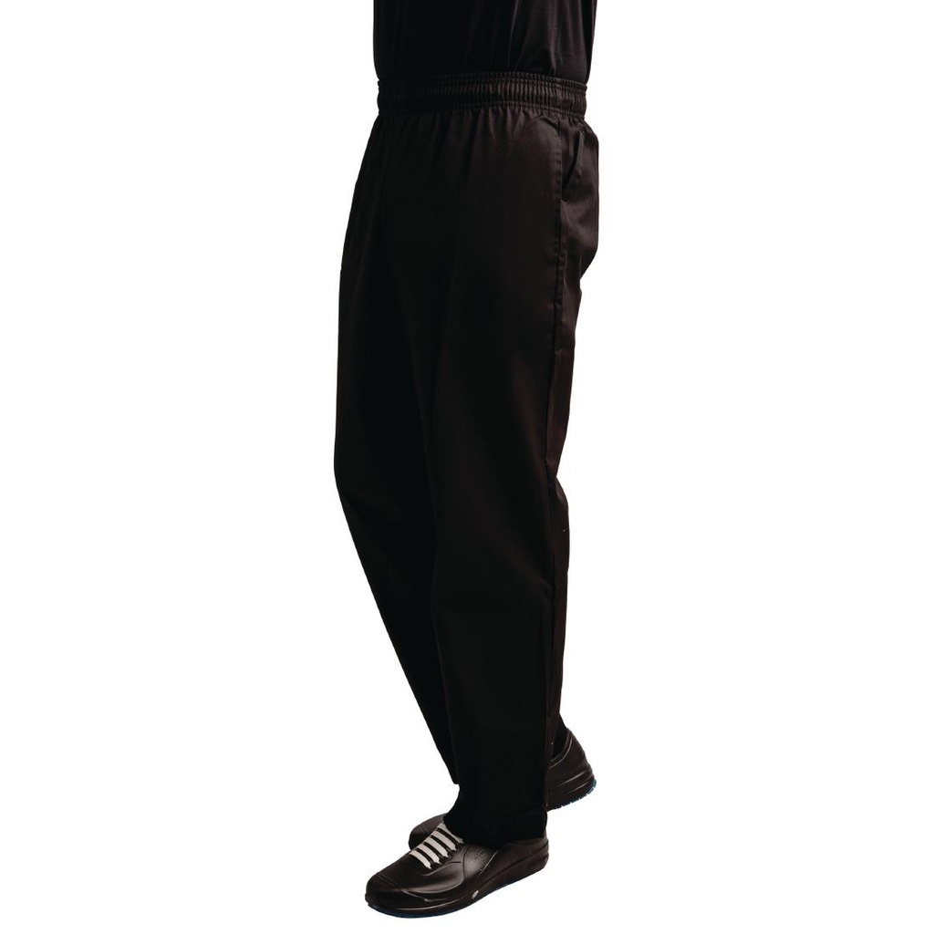 Pantalon de cuisine mixte traité au Teflon Easyfit noir L