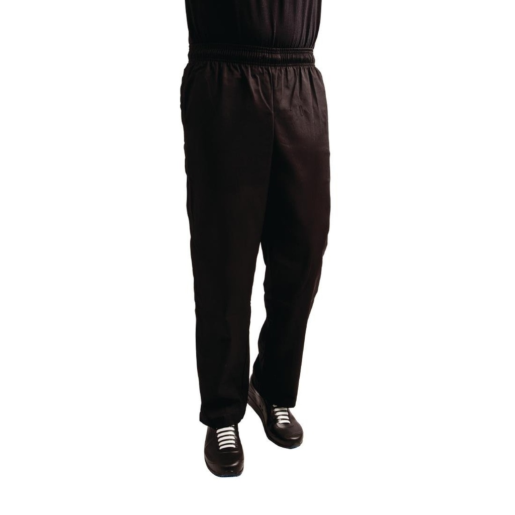 Pantalon de cuisine mixte traité au Teflon Easyfit noir M