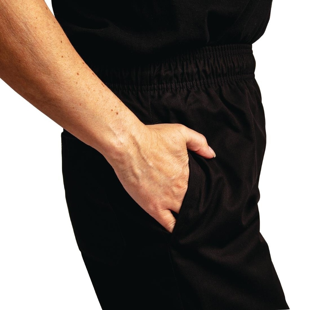 Pantalon de cuisine mixte traité au Teflon Easyfit noir M