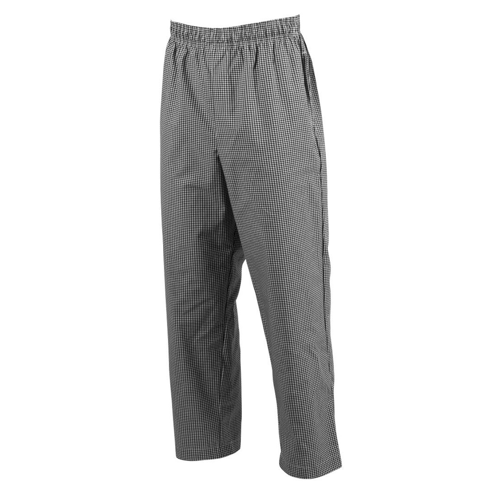 Pantalon de cuisine Whites Easyfit à petits carreaux noirs XS