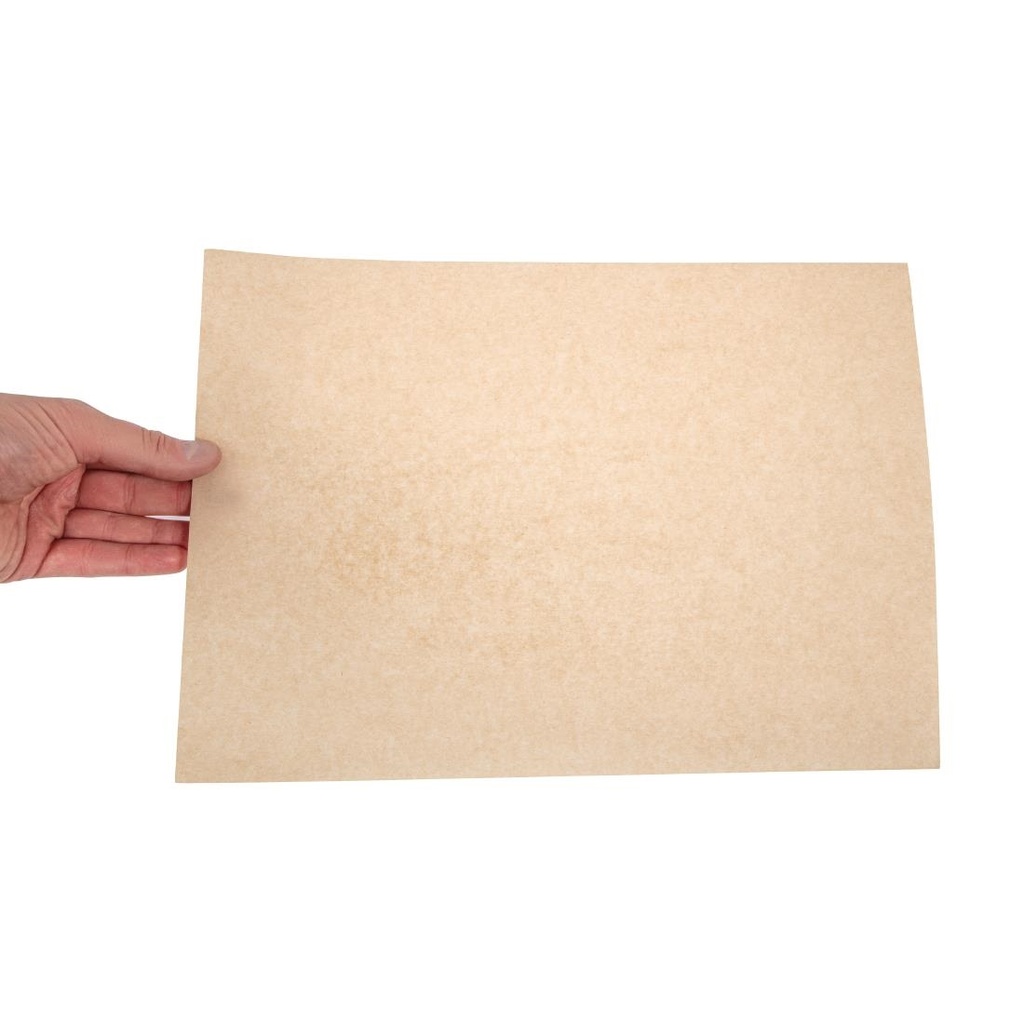 Papier sulfurisé non blanchi compostable Vegware 38 x 27,5 cm  (Lot de 500)