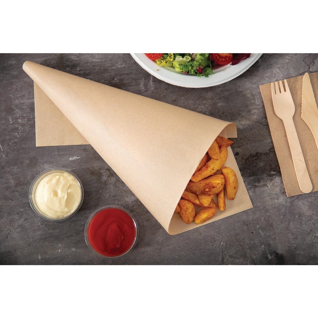 Papier sulfurisé non blanchi compostable Vegware 38 x 27,5 cm  (Lot de 500)