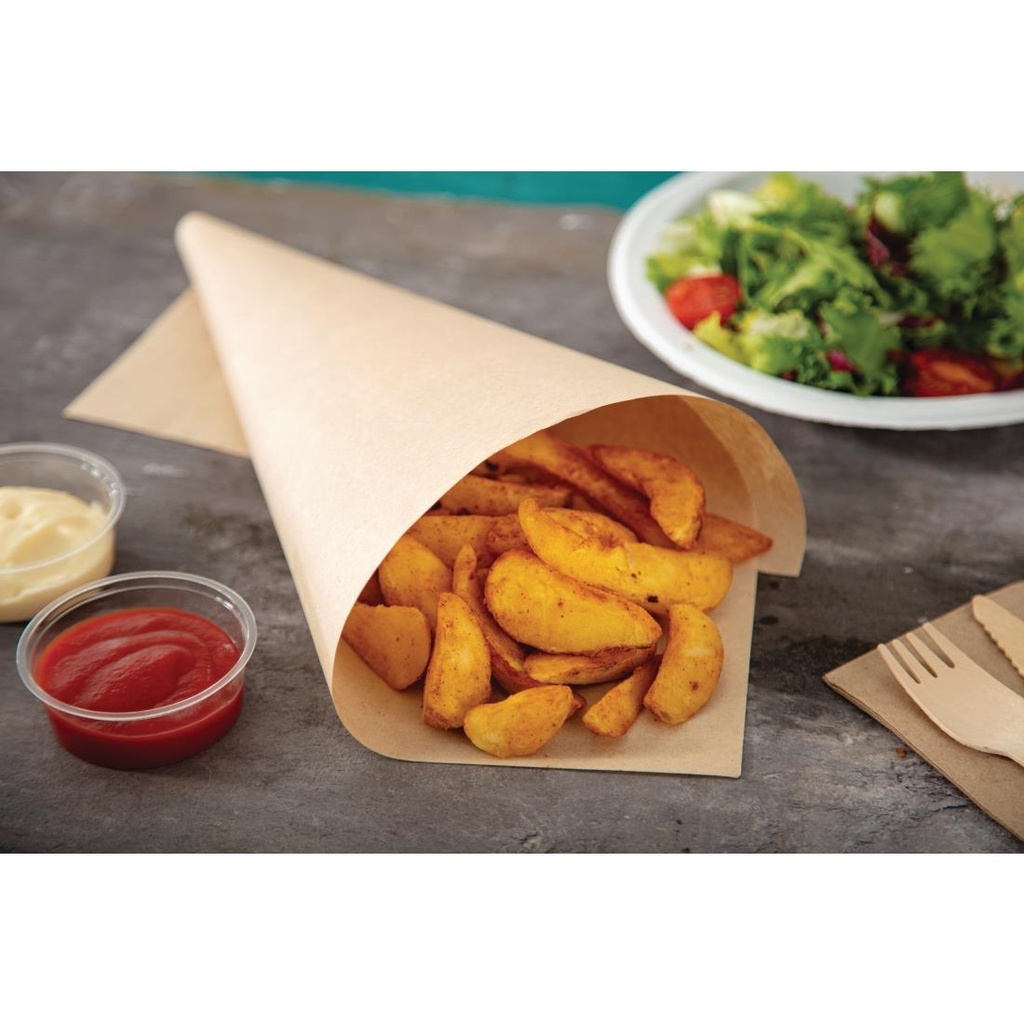 Papier sulfurisé non blanchi compostable Vegware 38 x 27,5 cm  (Lot de 500)