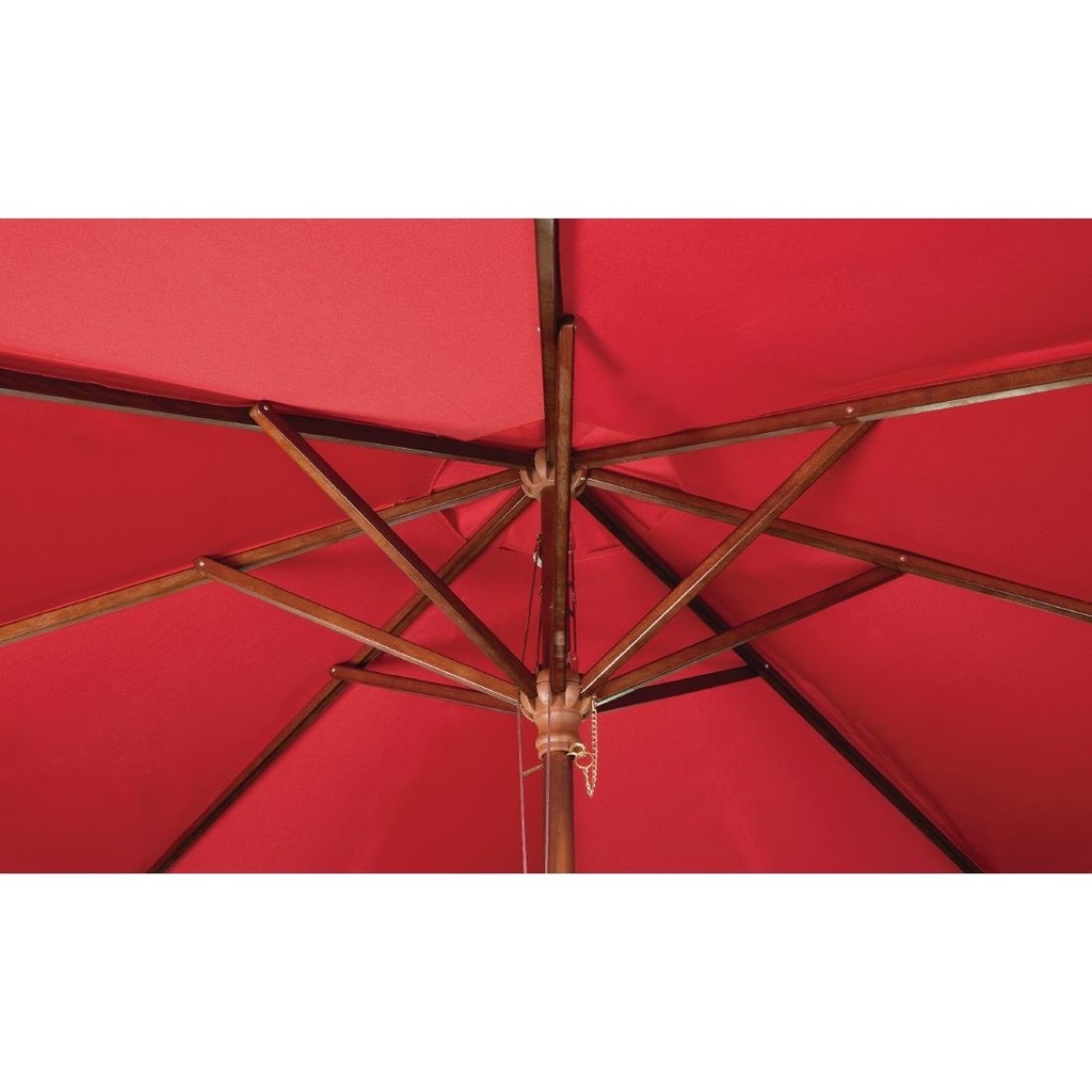 Parasol carré Bolero 2,5m rouge