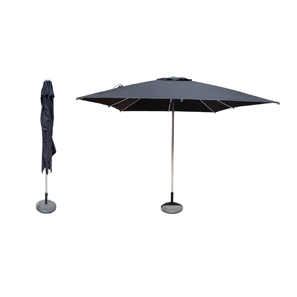 Parasol rond noir Milan Eden 2,5m