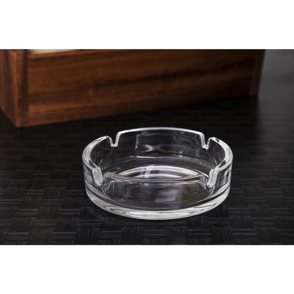 Petit cendrier empilable en verre Olympia (lot de 24)