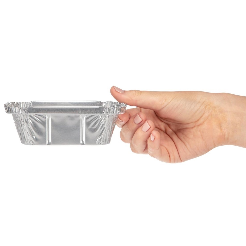 Petites barquettes aluminium rectangulaires Fiesta Recyclable 260ml (lot de 1000)